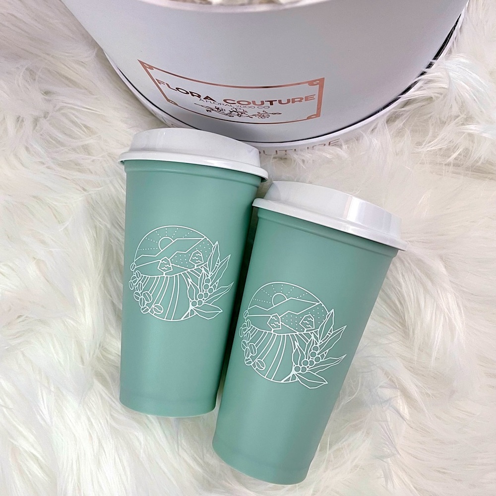 NEW 2 Starbucks reusable cup set